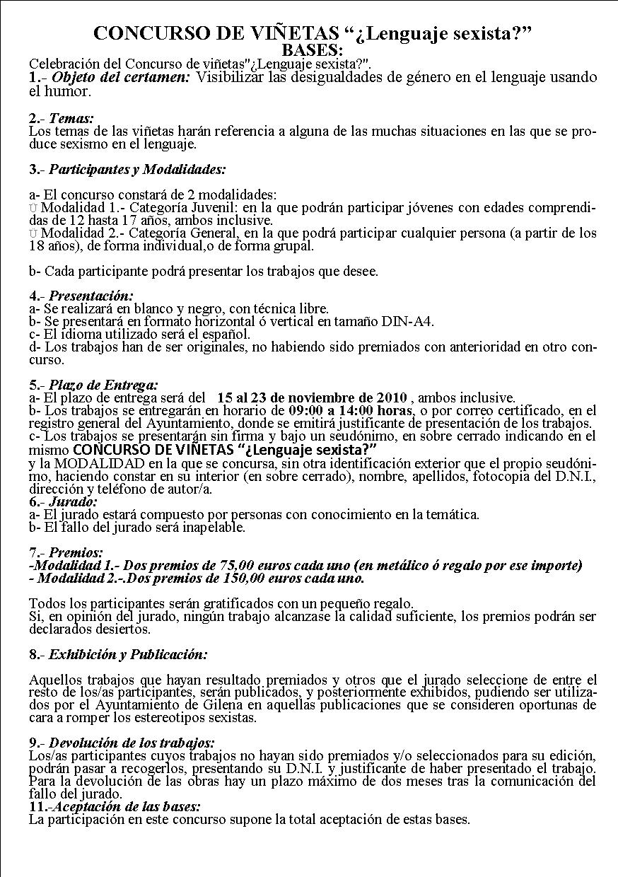 BASES CONCURSO VIÑETAS